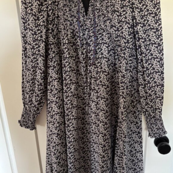 Birgitte Herskind Karla Dress Size 34 Liberty Fabric Blue Smocked Boho Midi - Picture 1 of 3